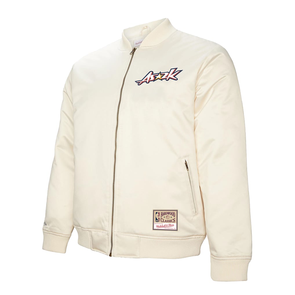  Mitchell & Ness 2000 NBA All-Star Game Full-Zip Satin Jacket - Cream